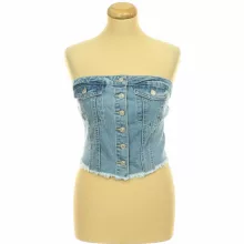 Shein gumírozott farmer top