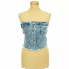 Shein gumírozott farmer top