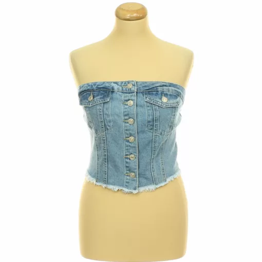 Shein gumírozott farmer top