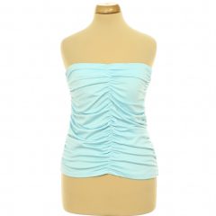 Shein kék ráncolt top