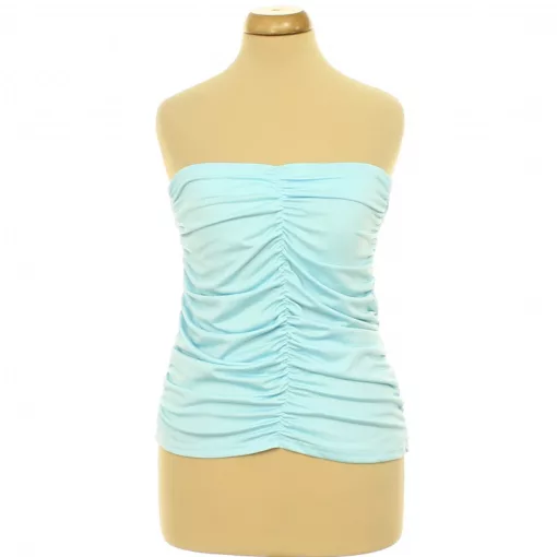 Shein kék ráncolt top