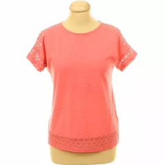 Marks&Spencer csipkés korall színű póló