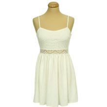 Divided csipkés krémszínű miniruha