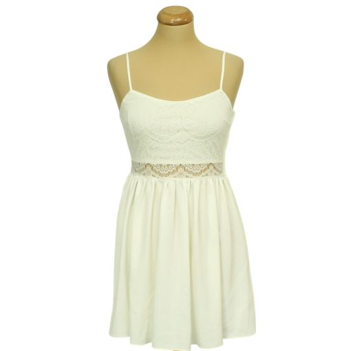 Divided csipkés krémszínű miniruha