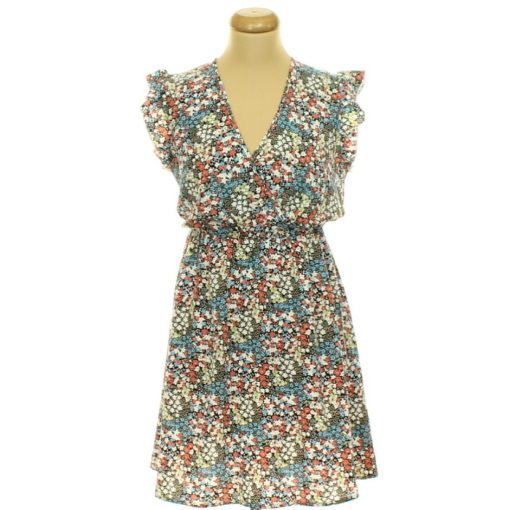 Színes virágmintás ruha