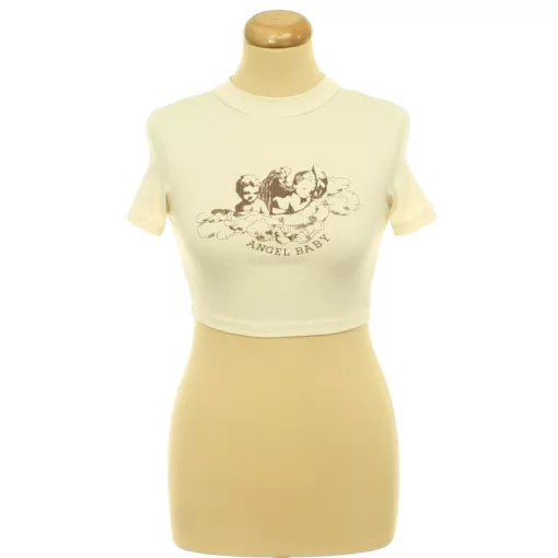 Shein mintás bézs top