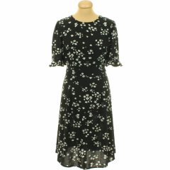 Papaya virágmintás fekete ruha