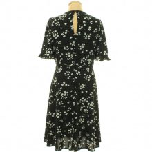 Papaya virágmintás fekete ruha