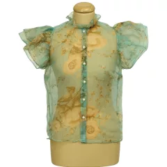 River Island gyöngygombos virágmintás organza ing