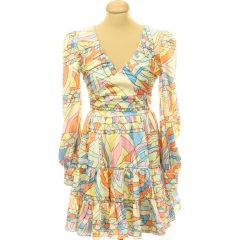 Malina színes szatén ruha