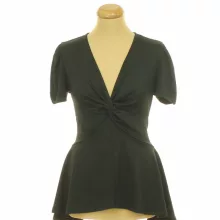 Shein csavart fekete felső