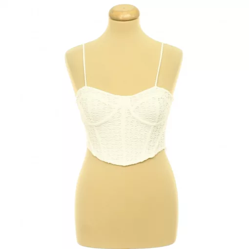 Bershka áttört mintás corset top