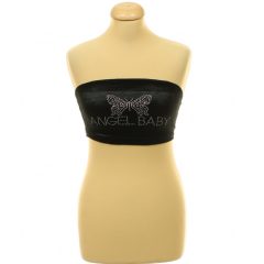 Shein strasszos fekete top