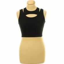 H&M fekete 2in1 top