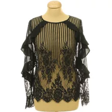 River Island fekete csipke blúz