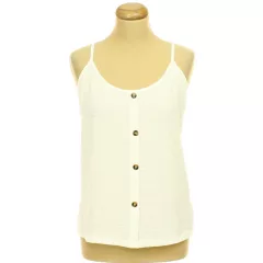 Álgombos fehér felső