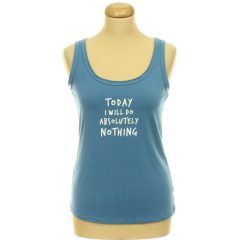 Feliratos kék trikó