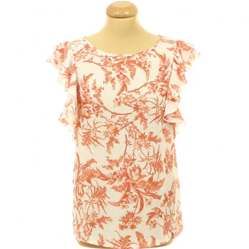 H&M fodros virágmintás blúz