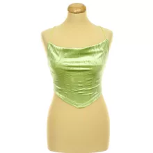 Shein zöld törtbársony top