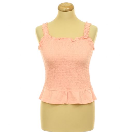 New Look gumírozott rózsaszín top