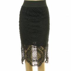Fekete horgolt csipke szoknya