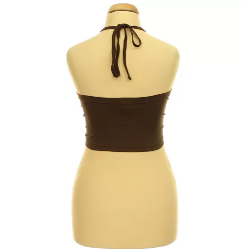 Shein ráncolt barna top
