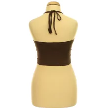 Shein ráncolt barna top