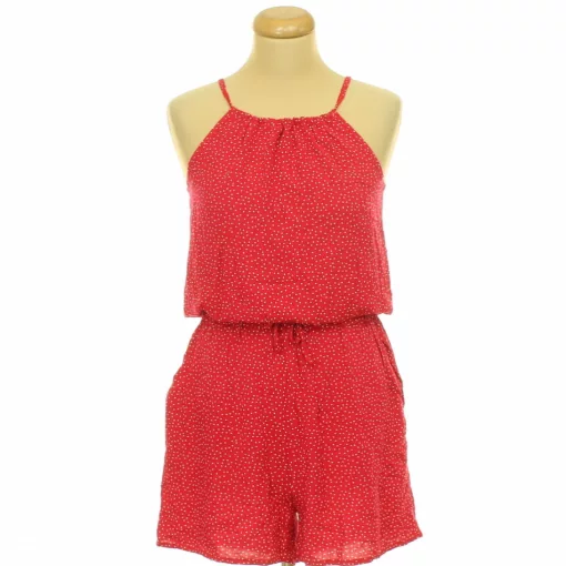 Pöttyös piros overál