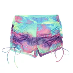 Shein színes mintás ráncolt short