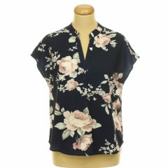 Shein virágmintás sötétkék blúz