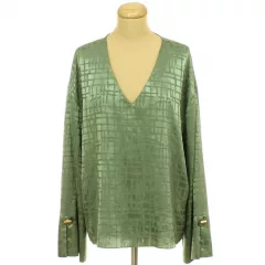 River Island zöld szatén blúz