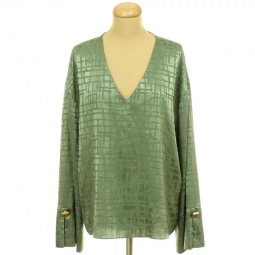 River Island zöld szatén blúz