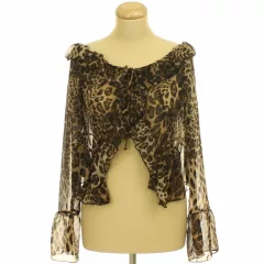 Missguided leopárdmintás muszlin felső