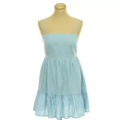 Shein kék pamut miniruha