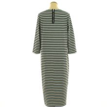 Jakes csíkos-virágmintás ruha