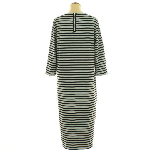 Jakes csíkos-virágmintás ruha