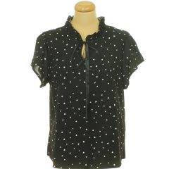 Shein szívmintás fekete blúz