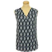 Marks&Spencer mintás sötétkék felső