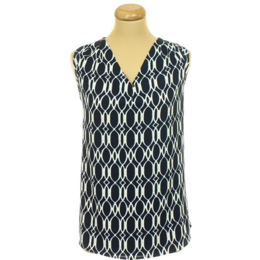 Marks&Spencer mintás sötétkék felső