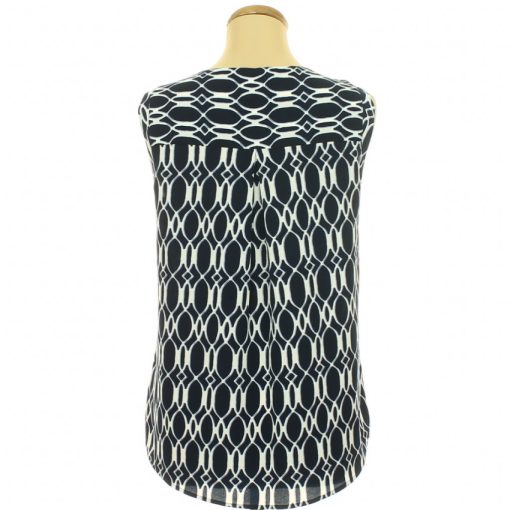 Marks&Spencer mintás sötétkék felső