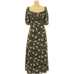 Virágmintás fekete ruha