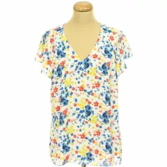 Papaya virágmintás blúz