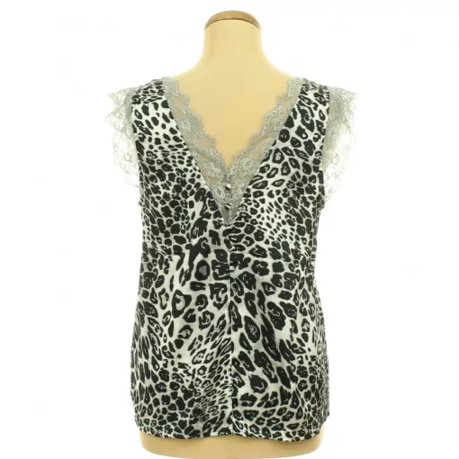 Csipkés szatén felső