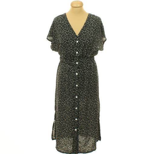 Shein virágmintás fekete ruha