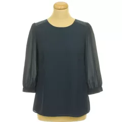 H&M strasszköves sötétkék blúz