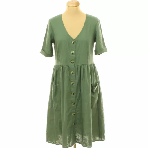 Vero Moda khakizöld lenkeverék ruha