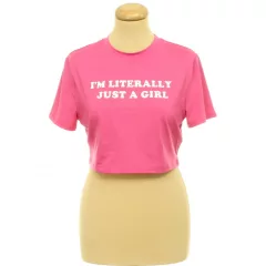 Shein pink elasztikus póló