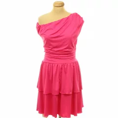 Shein aszommetrikus pink ruha