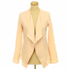 Shein púder színű roll-up ujjú felső