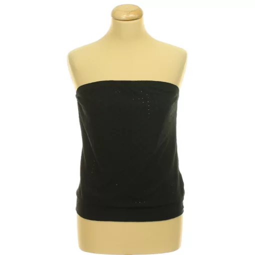 Shein fekete áttört mintás top